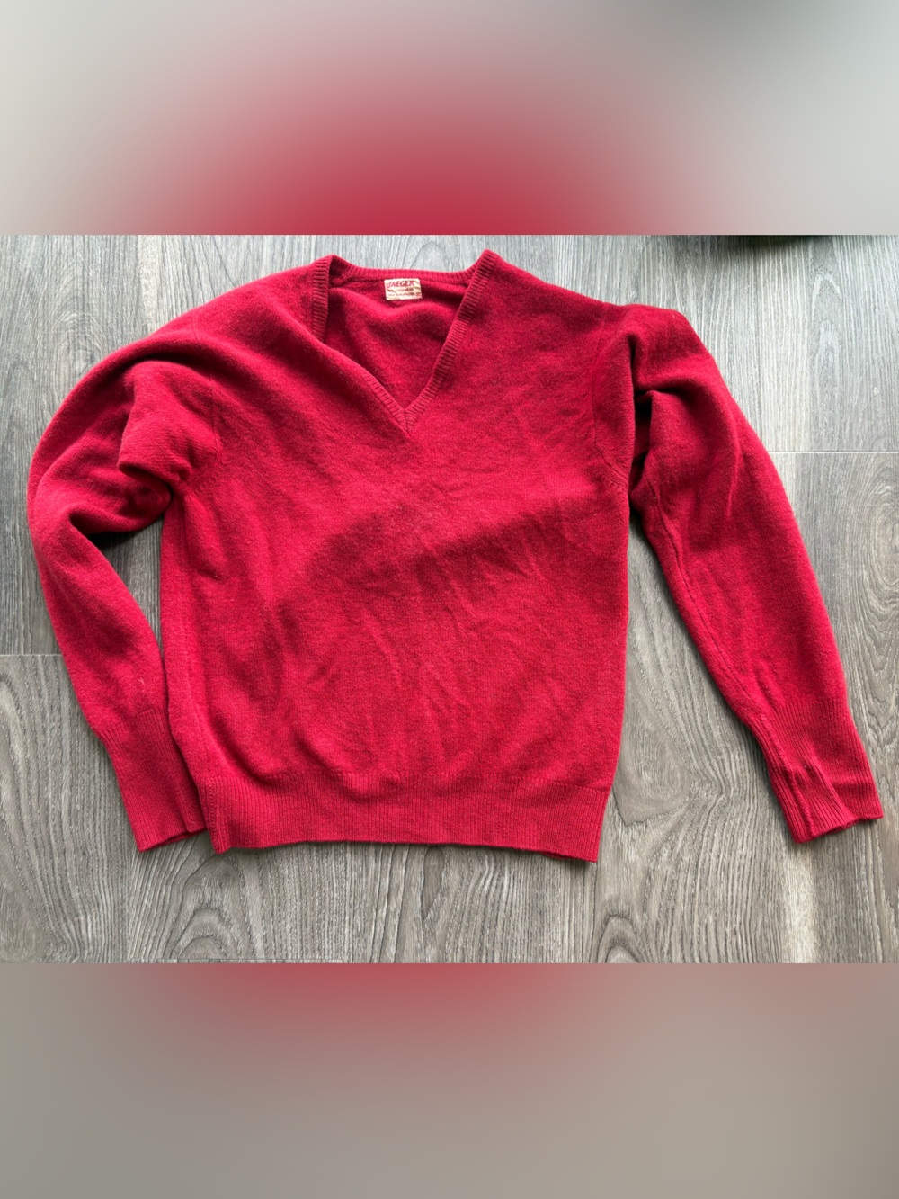 Vintage Jaeger red cashmere sweater